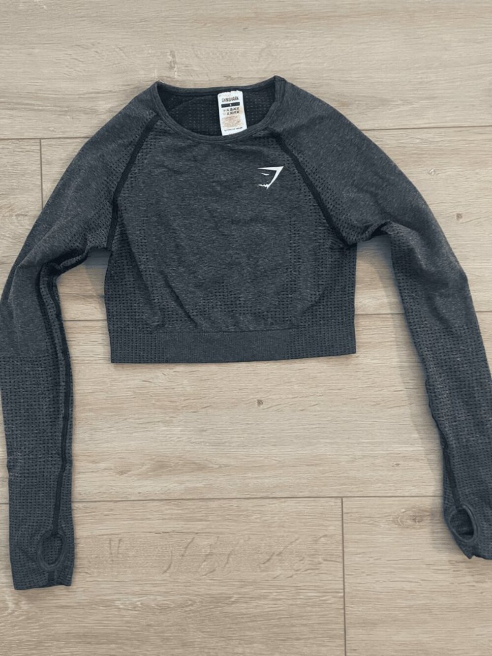 Gymshark Vital Seamless 2.0 Charcoal Crop Top S